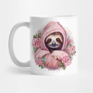 Pink Christmas Sloth Mug